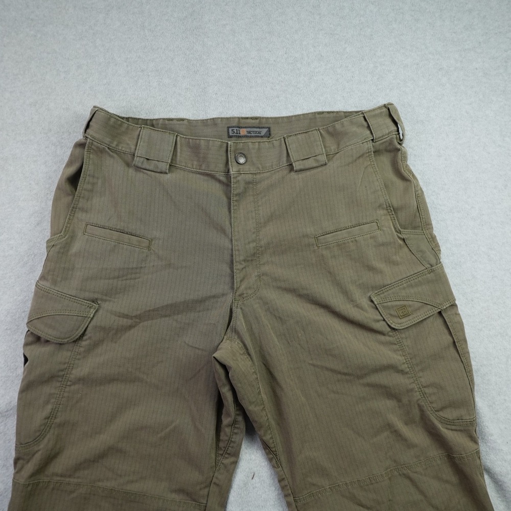 5.11 Tactical Pants Mens 36x34 Olive Green Cargo Ripstop Work Military - Picture 2 of 16